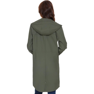Chaqueta Impermeable y Cortavientos para Mujer Fahsyee, Estilo Simple, Larga, con Capucha, para Actividades al Aire Libre, Talla XL - Product Image 1