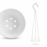 Pot suspendu blanc en PP pour boutique de jardinage, idéal pour la vente en gros et la certification ISO9001 – Fabricant