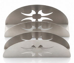 Elegant Steel <b>Silver</b> <b>Napkin</b> Holder For Dining Table Stylish Modern Tissue Organizer Stand For Home Kitchen And Restaurant Decor - Product Image 3