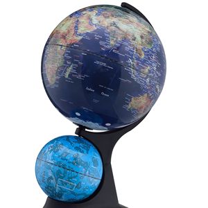 Globo Terrestre Alto 44,5 cm con Piccole Costellazioni, Base in Acrilico Nero, Prodotto Geografico - Product Image 5