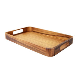 Plateau de service rectangulaire en bois de manguier de qualité supérieure avec poignées, accessoires de cuisine pour le café et le petit-déjeuner au prix le plus bas - Product Image 5