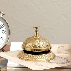 Campana de Escritorio de Latón con Acabado Antiguo, Sonido Nítido, Campana de Servicio para Recepción de Hotel, Restaurante, Mostrador, Oficina, Uso Decorativo - Product Image 6