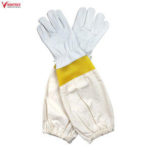 Guantes de Apicultura de Cuero de Cabra de Alta Calidad con Agarre Antideslizante, Forro de Algodón Transpirable, Protección para Manos y Brazos - Product Image 2
