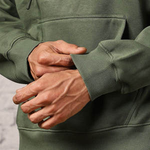 Sweat-shirts décontractés pour hommes, fabriqués en usine OEM, surdimensionnés, avec logo personnalisé imprimé en relief, pour hommes, sweat-shirts chauffants - Product Image 5