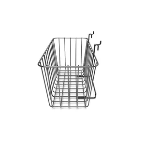 Panier de rangement en fil métallique avec crochets en bois pour cuisine, égouttoir durable, support pliable, compatible lave-vaisselle et micro-ondes - Product Image 2