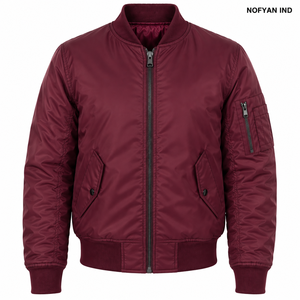 Chaqueta Bomber de Invierno para Hombre, Personalizable al por Mayor con Logotipo y Marca Privada, Ecológica, Transpirable, de Poliéster/Nailon - Product Image 1