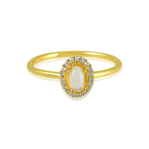 Luxury fine jewelry gold plated half eternity 925 sterling silver green quartz <b>CZ</b> multi-gemstone wedding engagement <b>ring</b> - Product Image 6