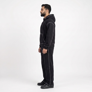 Chándales para Hombre de Forro Polar Técnico con Chándal Deportivo Negro, Chándal de Forro Polar Técnico, Chándal de Forro Polar para Invierno - Product Image 6