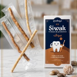 Natural Herbal Miswak Sticks Fresh Teeth <b>Cleaner</b> Pack of Four with <b>Plastic</b> Holder for Healthy Gums and Oral Care - Product Image 6