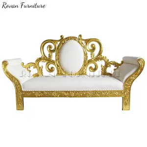 Luxo novo estilo rei trono cadeira duplo seatGreat Foshan Fábrica Casamento Alta Volta Barato Rei Real/Rainha Trono Sofá Cadeira