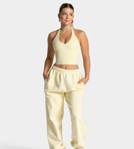 Pantalones de Yoga Elásticos de Secado Rápido para Mujer, Diseño Holgado de Color Sólido, Cintura Alta, Pantalones Deportivos para Correr al Aire Libre - Product Image 2