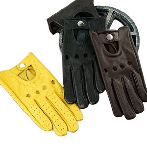 Gants de conduite à doigts entiers pour hommes, vente en gros, nouveauté, design personnalisé, cuir souple respirant, offre spéciale, style tendance hiver - Product Image 1