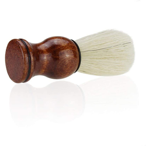 Rasoirs de barbier certifiés CE Classe I, manche en bois couleur marron, rasoirs à barbe, brosse à crème pour moustache synthétique et lisse - Product Image 4