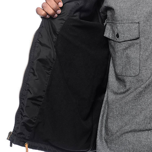 Veste coupe-vent à capuche noire pour homme, fermeture éclair, style décontracté, vêtement d'automne, en polyester, coupe régulière - Product Image 6