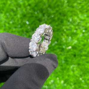 แหวนเพชรโมอิสสีเขียวมรกตหรูหรา925หรูหราแหวนเงินสเตอร์ลิงเป็นนิรันดร์แหวนแต่งงานเครื่องประดับที่ทันสมัยของขวัญแหวนหมั้น - Product Image 4