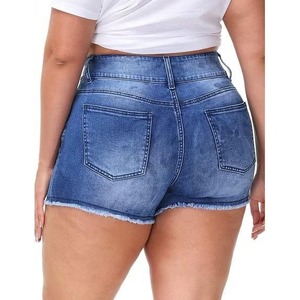 Shorts en jean décontractés pour femmes, en coton bleu, tendance estivale, confortables, disponibles à la vente - Product Image 5