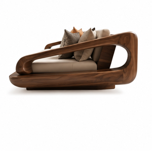 Sofá Cama de Madera de Teca Sólida de Lujo, Muebles Modernos para Salón, Villa, Hotel, Resort - Product Image 5