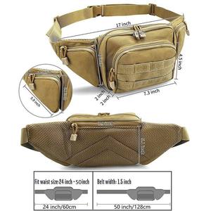 Outdoor Tactical Fanny Pack Unisex Nylon Waterproof Waist Bag with Belt and Concealed Carry Pouch for <b>Shooting</b> & Hiking - Product Image 6