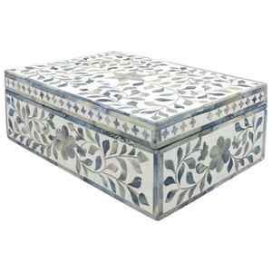 Caja de Regalo de Joyería con Incrustaciones de Hueso, Hecha a Mano en India, Ecológica, con Forma Geométrica - Precio de Fábrica al por Mayor - Product Image 2