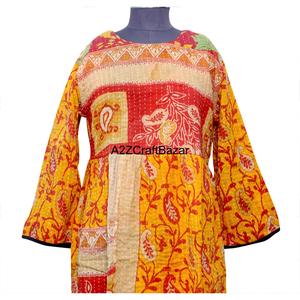 เดรสยาวผู้หญิงสไตล์วินเทจเรียบง่ายลำลองลายดอกไม้ คอวี แขนยาว ผ้าฝ้ายแท้ 100% เป็นมิตรกับสิ่งแวดล้อม ขายส่ง สำหรับฤดูร้อนและฤดูใบไม้ผลิ - Product Image 3