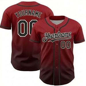 Custom Logo Sublimation Baseball Jersey 100% <b>Polyester</b> Blank Softball Jersey Full Button Baseball <b>T</b>-<b>shirts</b> Sublimated Jersey - Product Image 2