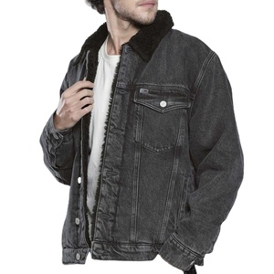 Veste en jean pour homme OEM High Street 100% coton Coupe classique Patch personnalisé Brodé Col montant Manteau d'hiver BY HI 2026 - Product Image 2