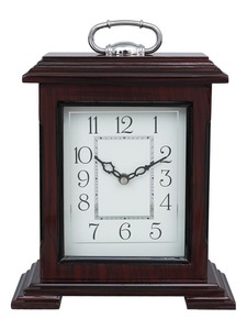 Horloge de bureau ovale moderne en métal, mécanique, silencieuse, avec affichage des heures par sonnerie, fonctionne sur piles - Product Image 2