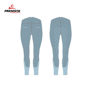 Pantalones de montar ajustados de cintura alta para mujer con logo personalizado, jodhpurs ecuestres, camisa western para equitación - Product Image 4