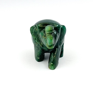 Green Jade <b>Elephant</b> Hand Carved Natural Gemstone Figurine Wealth Protection Feng Shui <b>Decor</b> Wholesale Rajasthan Chakralume - Product Image 6