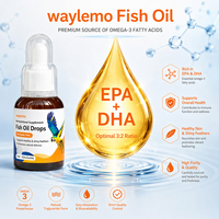 Gouttes d'huile de poisson Waylemo pour tortues et lézards, santé de la peau des reptiles, soutien articulaire, stimulant immunitaire, complément alimentaire 30 ml