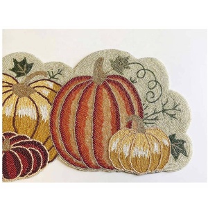High Quality Pumpkins Glass Beaded <b>Table</b> <b>Runner</b> Beaded Fall <b>Runner</b> for Dining <b>Table</b> Perfect for Halloween Christmas & Easter - Product Image 2