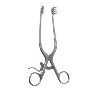 เครื่องมือถ่างไขสันหลัง Adson Cerebellar Retractor แบบ 4 ง่าม ทำจากเหล็กกล้าไร้สนิม ชนิดยึดติดเอง สำหรับศัลยกรรมประสาทและหนังศีรษะ รุ่น DC-S-9 ได้รับการรับรองมาตรฐาน CE ระดับ Class I - Product Image 3