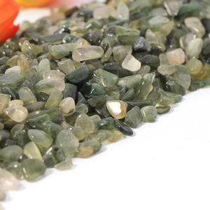 Vente en gros de copeaux de cheveux de rutilation verte naturelle, pierres roulées de guérison, graviers de rutilation verte pour la décoration intérieure, qualité supérieure - Product Image 1