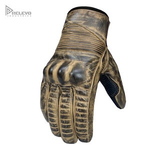 Gants de moto en cuir unisexes respirants, finition lavée, coupe-vent, toutes saisons, taille adulte, haute qualité, vente en gros, premium - Product Image 1