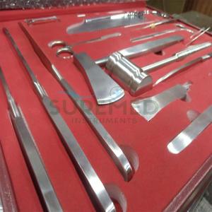 Ensemble d'instruments chirurgicaux vétérinaires post-mortem SureMed Instruments en acier inoxydable, manuels, réutilisables, pour autopsie hospitalière - Product Image 2