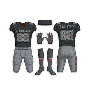 Tenues de football américain au prix d'usine, logo personnalisé, vêtements de sport, ensemble de tenues de football américain, kit d'équipe avec chaussettes - Product Image 1
