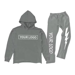 Ensemble de survêtement personnalisé pour homme, sweat à capuche et pantalon de jogging en molleton de coton, imprimé 3D, hiver, fabricant OEM ODM - Product Image 3