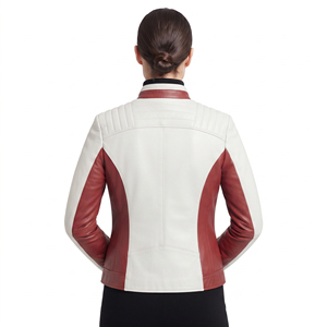Women's Premium Biker <b>Leather</b> <b>Jacket</b> Female <b>Leather</b> Motorcycle <b>Jacket</b> With Zip-Up Ladies Stand Collar PU <b>Leather</b> Moto <b>Jackets</b> - Product Image 2