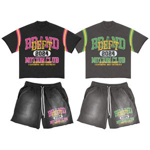 Conjunto Deportivo de Algodón para Hombre, Nuevo Diseño 2026 |   Camiseta y Pantalones Cortos con Logotipo Serigrafiado |   Chándal con Diseño Personalizado OEM - Product Image 1