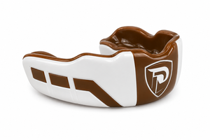 Protège-dents d'entraînement en caoutchouc brun et blanc DUMELA INTERNATIONAL, modèle DI-MG-03, design durable, protection souple pour l'entraînement de boxe - Product Image 4