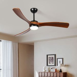 52\" 3 Solid Wood <b>Leaf</b> LED Ceiling Fan with <b>Lights</b> - Product Image 2