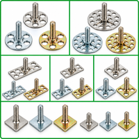 Custom Male Threaded Bonding Fastener Adhesive Mount Stud with Perforated Base for Composite Panels