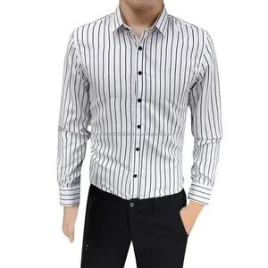 เสื้อเชิ้ตเดรสผู้ชายแบบสั่งตัด ปกกะลาสี ผ้าถักเนื้อแน่น แขนยาว ผ้าบรอดคลอธ 100% คอตตอน แห้งเร็ว ระบายอากาศได้ดี - Product Image 6