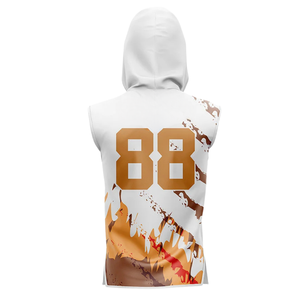 Uniforme de Fútbol 7v7 para Niños, Jersey sin Mangas con Capucha, Pantalones Cortos a Juego, Diseño Sublimado con Estampado de Garras, Nombre del Equipo y Número del Jugador Personalizados - Product Image 2