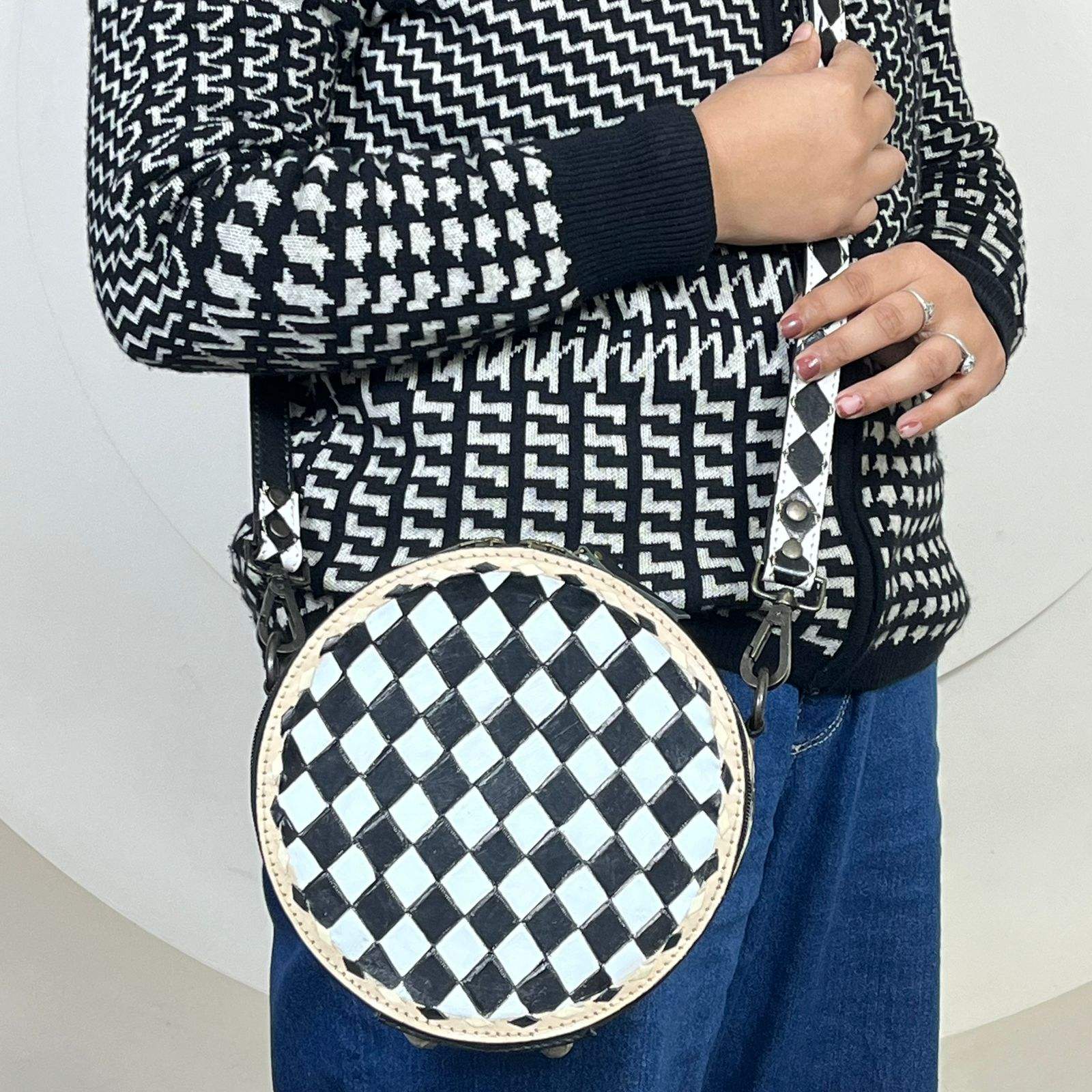 White & Black Checkered