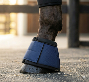 HM GLOBAL Protective Horse Bell <b>Boot</b> Solid Color Breathable Mesh 1680 D Fabric Neoprene <b>Waterproof</b> <b>Lightweight</b> Hoof Guard - Product Image 2