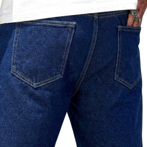 <b>Mens</b> Dark Blue Denim Shorts Regular Fit Mid Breathable Distressed <b>Ripped</b> Casual Five Pocket Cotton Summer Streetwear Fashion - Product Image 4