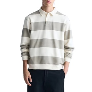 New Arrival Quality Men for <b>Shirts</b> Breathable <b>3</b> <b>Button</b> Placket 100% Cotton Knitted <b>Long</b> <b>Sleeve</b> Solid Colors Regular Fit - Product Image 1