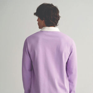 Custom Logo Men's OEM Rugby Long Sleeve Shirt Cotton Polyester <b>Blend</b> Breathable Performance Rugby Jersey Customized 2026 - Product Image 6