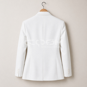 Blazer formel blanc élégant et confortable pour femme Cosh International Alpha Kapa avec logo personnalisé et respirant - Product Image 4